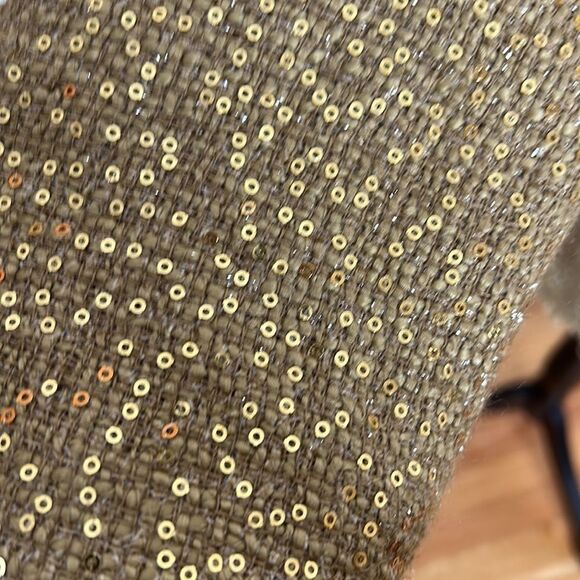 Chico’s Gold Boucle with Gold Sequins Jacket, Size 1 - Picture 4 of 10